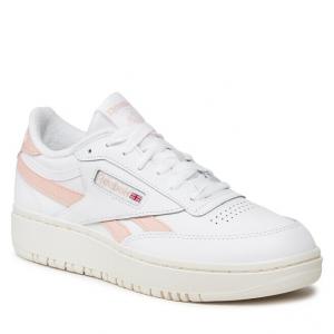 Кроссовки женские высокие Reebok ClubC Double, белый/персиковый