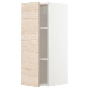 Настенный шкаф с полкой, белый/светлый пепельный оттенок Аскерсунда, 30x80 см IKEA Metod