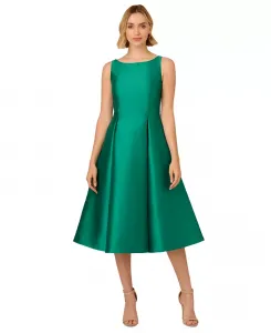 Женское платье миди с лодочкой и расклешенным силуэтом Adrianna Papell, зеленый