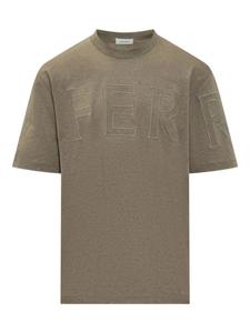 Футболка из хлопка с логотипом Ferragamo, нейтральный