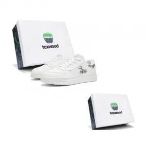 TEXWOOD Китайские сине-белые фарфоровые скейтерские кроссовки мужские низкие износостойкие легкие бело-серые, цвет White Gray Box