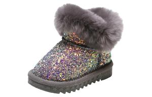 Теплые нескользящие детские ботинки MAIBUXIONG, серый