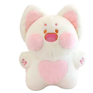 Плюшевая кукла милый котенок с бантиком 50см/70см/90см/120см JIZHUAN, белый