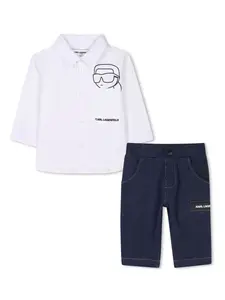 Комплект Ikonik Karl из топа и брюк KARL LAGERFELD KIDS, синий