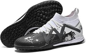 Мужские футбольные бутсы с шипами, высокие футбольные ботинки с шипами, молодежные профессиональные спортивные футзальные кроссовки, футбольные кроссовки Generic, черный