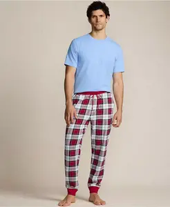 Мужской трикотажный комплект пижамы для сна Lands' End, белый