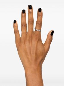 Кольцо Hyperbola с кристаллами Swarovski, серебряный