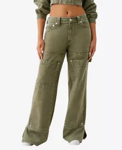 Женские джинсы Bobbi Big T Baggy Carpenter True Religion, коричневый/бежевый