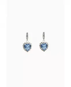 Серьги с подвеской в виде синего сердца 1,3¿ Velvet Luna, blue