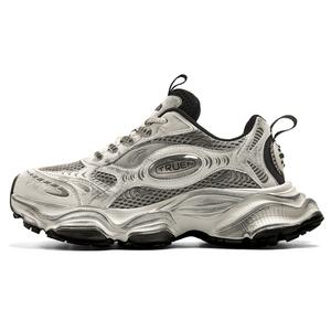 TRUE-N TRUEN Bubble Collection нескользящие дышащие утепляющие низкие массивные кроссовки унисекс бежевые [потертый стиль], цвет Beige[Distressed Style]