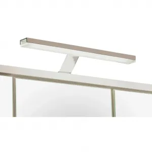 Светильник с зеркалом Welltime, серебристый/белый