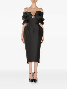 Платье миди с открытыми плечами Araftu, черный