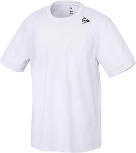 Футболка с коротким рукавом Dunlop DAL8445 2024FW для тенниса и бадминтона, водоотталкивающая, быстросохнущая, белая, размер M