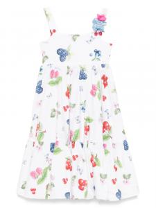 Monnalisa платье с принтом, белый