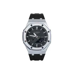 Часы Casio G-Shock Analog-Digital 2100 Series, арт. GA-2100-1A1, черный/серебристый/черный