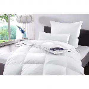 Hanse от RIBECO пуховое одеяло Jonas, 4-сезонное одеяло 135x200 & 155x220 см 4-сезонная наполнителя 90% пух, 10% перо, 1 шт., одеяло для всех сезонов, Сделано в Германии Hanse By Ribeco, белый