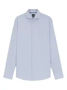 Рубашка с заостренным воротником Boss, синий