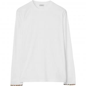 Burberry Мужская белая футболка с круглым вырезом, умеренно прямой крой