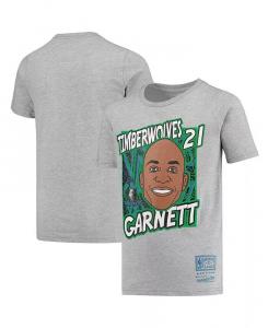 Серая футболка Big Boys Kevin Garnett Minnesota Timberwolves Hardwood Classics King of the Court Player Mitchell & Ness
