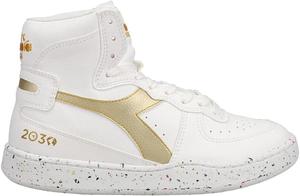 Мужские кроссовки Diadora Mi Basket 2030 High - повседневные, золото, белый