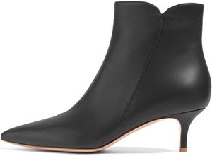 Женские ботильоны YDN с низким каблуком-кистенок, заостренным носком и молнией, размеры 4-16 США, Black