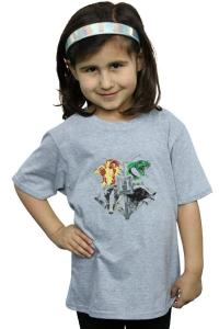 Хлопковая футболка с нарисованным гербом Хогвартса Harry Potter, серый