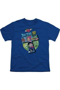 Футболка с коротким рукавом Teen Titans Go для детей Gildan, синий