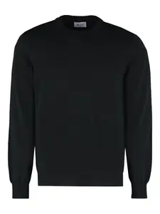 Хлопковая толстовка с круглым вырезом THE (Alphabet), черный