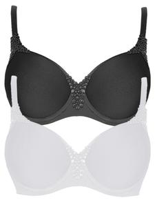 Бюстгальтер с косточками Viania 2er Pack Spacer Bügel BH Carola, цвет volcano weiss