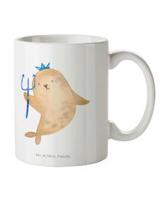 Детская кружка со знаком зодиака Водолей, без слов, белого цвета Mr. & Mrs. Panda