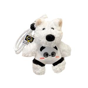 Мягкая игрушка в виде милого вест хайленд уайт терьера, брелок-кукла, подвеска, высота 10см Dolls and bears dance, Cute West Highland Puppy-Panda