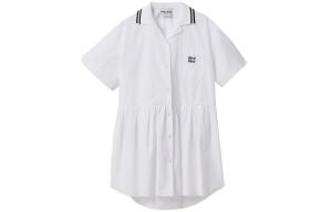 Платье Miu Miu с короткими рукавами, белый