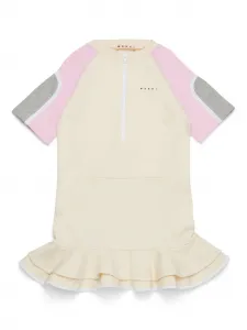Платье с оборками Marni Kids, желтый