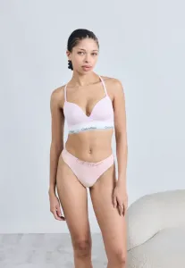 Трусики-Стринги, очень мягкие, 5 штук в упаковке. Calvin Klein Underwear, Black/Craddle Pink/Snow Heather/Berry