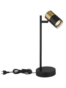 Настольная лампа черно-золотого цвета - (В)35 x Ø 12 см