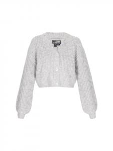 Женский кардиган серого меланжа DreiMaster Vintage