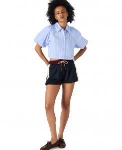 Женская футболка с коротким рукавом и воротником Рис Steve Madden, Soft Blue