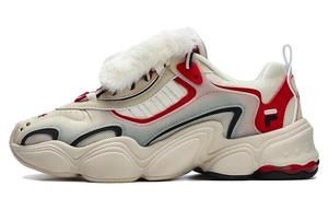 Женские кроссовки TENACITY Chunky с низким верхом, белые/красные Fila Fusion