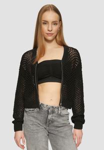 Кардиган BOXY MET LOOK QS, черный