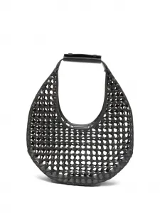 Плетеная сумка-тоут Moon Staud, коричневый