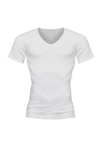 Повседневная хлопковая майка с коротким рукавом и V-образным вырезом для мужчин mey, белый