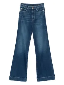 Широкие джинсы с завышенной талией 7 For All Mankind, синий