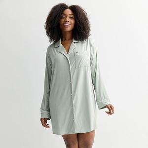 Сонная рубашка Plus size с V-образным вырезом Sonoma Goods For Life, Iceberg Green