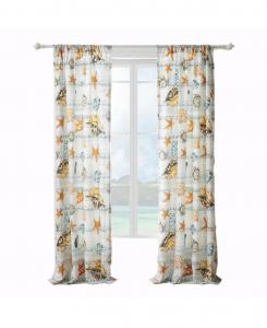 Роскошные шторы Kona с креплением на карниз, 3 дюйма, комплект с подхватами, 42" x 84" Ocean Greenland Home Fashions, Ocean