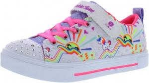 Детские кроссовки Skechers Twinkle Toes Sparkle Lite «Безумие единорога», белый