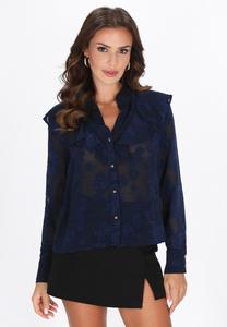 Блуза faina Button-down blouse, Navy/Blue