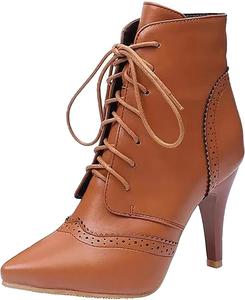 Generic Женские ботильоны с круглым носком, на шнуровке, с низким каблуком, черные туфли оксфорды в стиле 70-х, с молнией