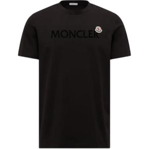 Футболка с логотипом на заплатке Moncler, черный