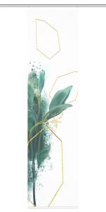 Панельная штора полупрозрачная 60/245 см, зеленый