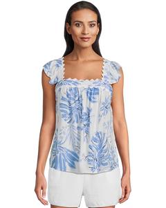 Женский топ без рукавов Lilly Pulitzer Gyah, Resort White Jet Set Jungle